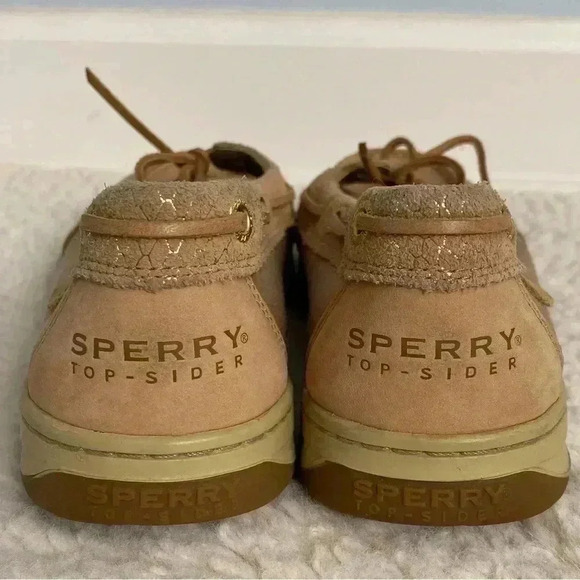 Sperry Top Sider Moccasins Beige /Gold Size 8.5 - Picture 5 of 10